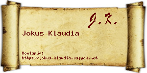 Jokus Klaudia névjegykártya